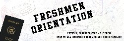 Freshmen Orientation Banner
